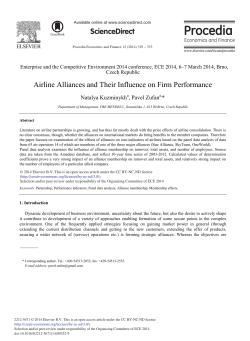 Airline Alliances and their Influence on Firm