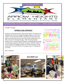 spring has sprung! - Arrow Heights Elementary