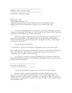 The Communist Manifesto - BYU Independent Study!