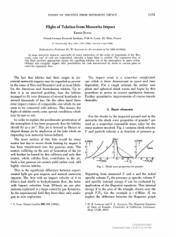Flight of Tektites from Meteorite Impact