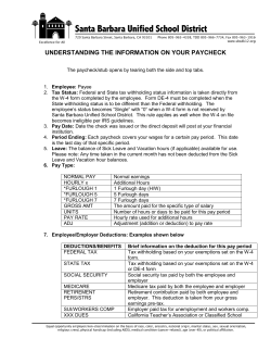 understanding the information on your paycheck
