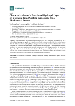 Characterization of a Functional Hydrogel Layer on a Silicon