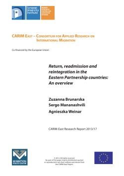 Return, readmission and reintegration in the Eastern Partnership