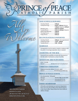 Mass schedule/horario