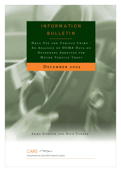 Drug Use and Vehicle Crime - an analysis of DUMA data on