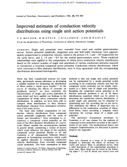 distributions using single unit action potentials