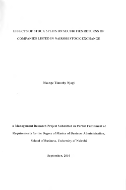 Effects of stock splits on securities returns of