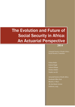 The Evolution and Future of Social Security in Africa: An Actuarial