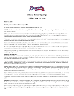 Braves Clips for 6/24/16 - Atlanta Braves