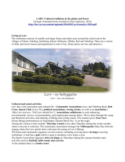 LARV: Cultural traditions in the plains and forest [Google Translated