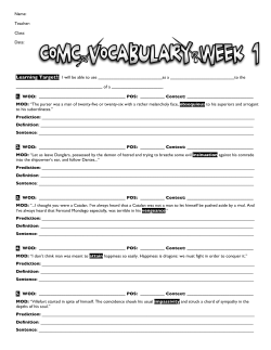 Learning Target?: I will be able to use a the