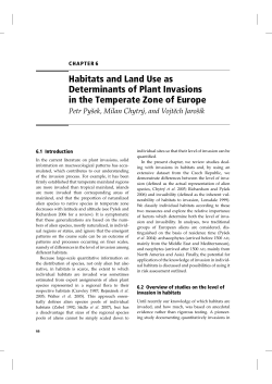 Habitats and Land Use as Determinants of Plant Invasions in the