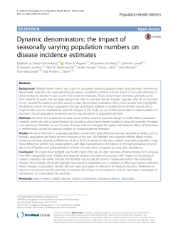 Dynamic denominators: the impact of seasonally varying population