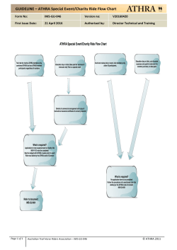 GUIDELINE &ndash; ATHRA Special Event/Charity Ride Flow Chart