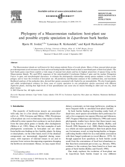 host-plant use and possible cryptic speciation in Liparthrum bark
