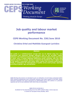 Job quality and labour market performance