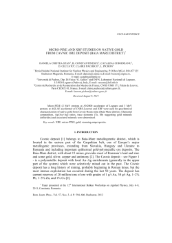 MICRO-PIXE AND XRF STUDIES ON NATIVE GOLD - IFIN-HH