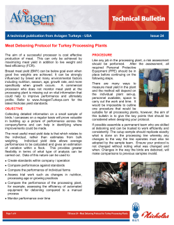 Meat Deboning Protocol for Turkey Processing