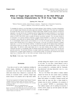 Effect of Target Angle and Thickness on the Heel Effect and X