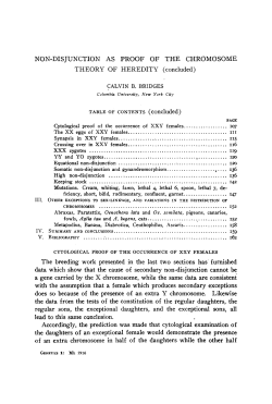 The XX eggs of XXY females ......................................... 111 XXX