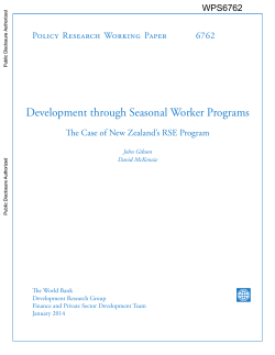 Development through Seasonal Worker Programs