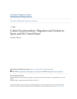 Cuban Exceptionalism: Migration and Asylum in Spain and the