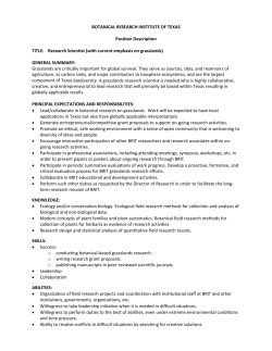 Research Scientist (with current emphasis on gras