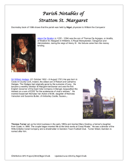 Parish Notables of Stratton St. Margaret