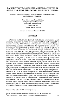 RANCIDITY OF WALNUTS AND ALMONDS AFFECTED BY SHORT