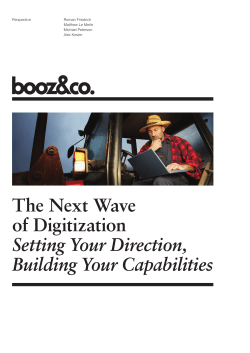 The Next Wave of Digitization Setting Your Direction