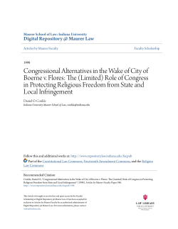 Congressional Alternatives in the Wake of City of Boerne v. Flores