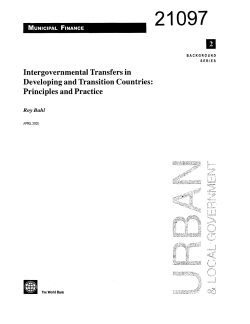 Intergovernmental Transfers in Developing and Transition Countries