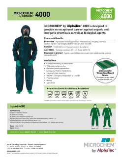 MICROCHEM&reg; by AlphaTecTM 4000 is designed to provide an