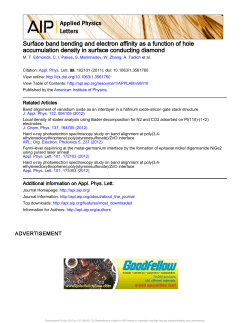 Surface band bending and electron affinity as a function of hole
