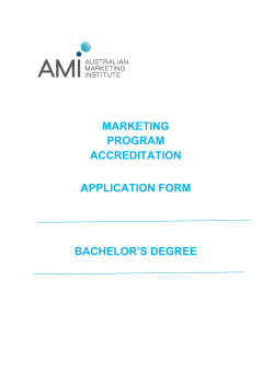 marketing program accreditation application form bachelor`s degree