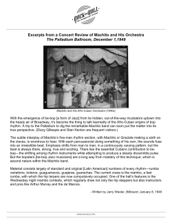 Excerpts from a Concert Review of Machito and His Orchestra The