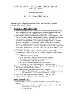 Mail Policy - Chelan County