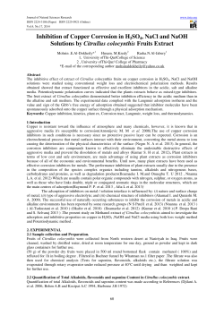 Inhibition of Copper Corrosion in H2SO4, NaCl and NaOH Solutions