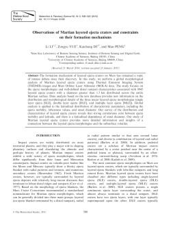 Observations of Martian layered ejecta craters and constraints on