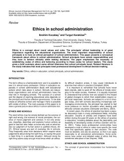 Ethics in school administration (PDF Available)