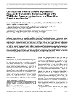 Consequences of Whole-Genome Triplication as