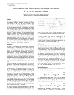 Linear instabilities in the wakes of cylinders with triangular cross