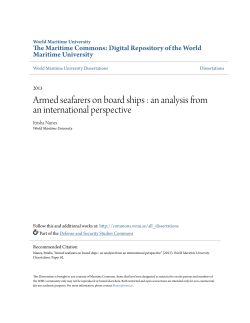 Armed seafarers on board ships : an analysis from an international