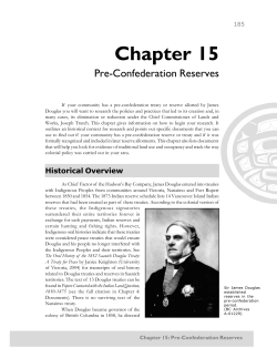Chapter 15 : Pre-Confederation Reserves