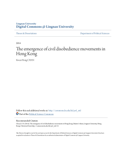 The emergence of civil disobedience movements in Hong Kong