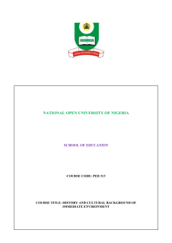 PED313 - National Open University of Nigeria