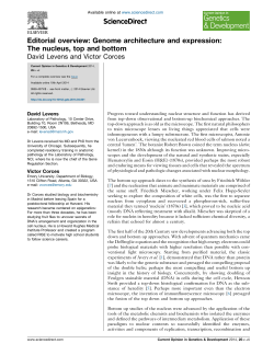 Curr. Opin. Genet. Dev. 25, v-vii. - Emory Biology