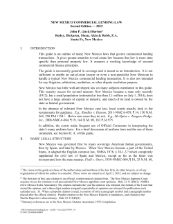 Commercial Lending Law in New Mexico