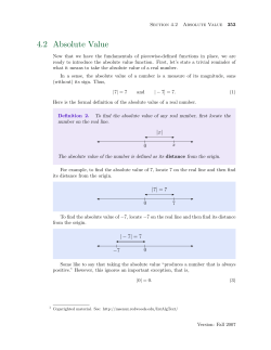 4.2 Absolute Value