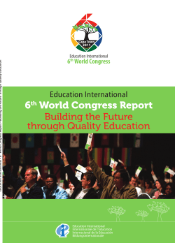 6th World Congress - Education International